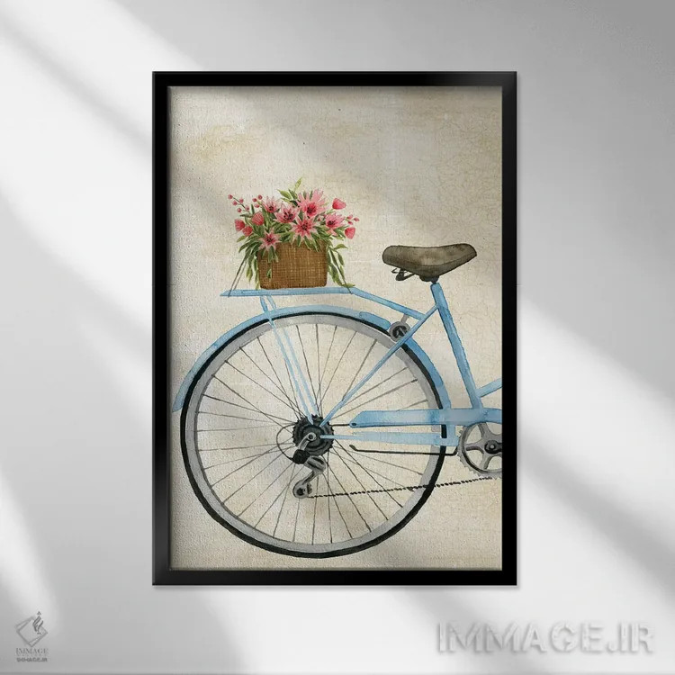 تابلو دکوراتیو گل پیک یکم اثر گریس پاپ - نمای قابدار مشکی