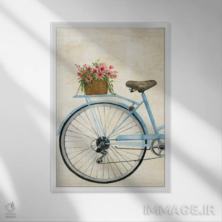 تابلو دکوراتیو گل پیک یکم اثر گریس پاپ - نمای قابدار سفید