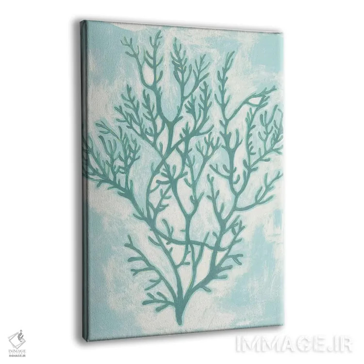 تابلو دکوراتیو فیروزه ای زنده دوم اثر گریس پاپ - نمای پرسپکتیو محصول