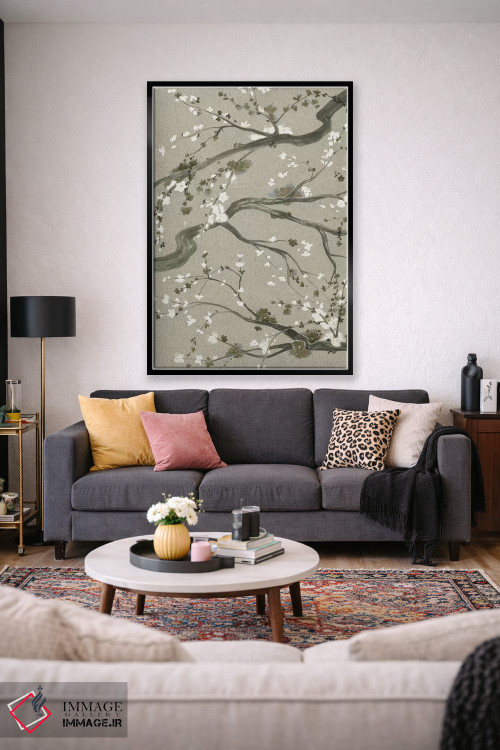 تابلو دکوراتیو شکوفه های گیلاس خنثی دوم اثر گریس پاپ - D1B