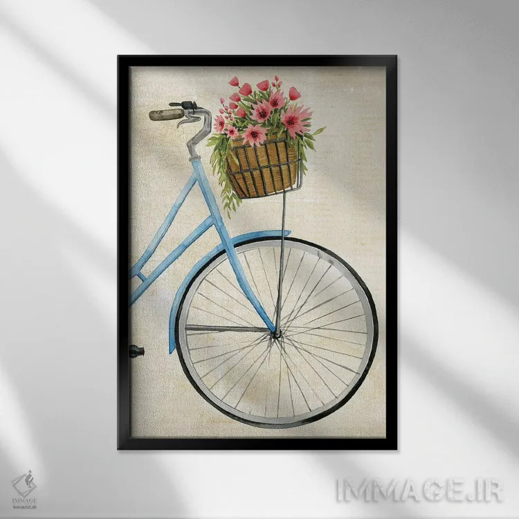 تابلو دکوراتیو گل پیک دوم اثر گریس پاپ - نمای قابدار مشکی