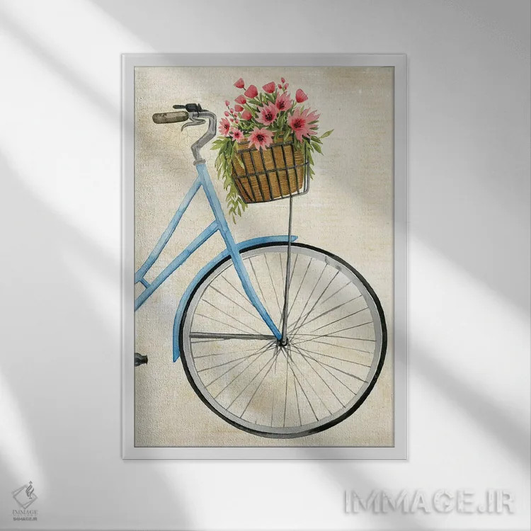 تابلو دکوراتیو گل پیک دوم اثر گریس پاپ - نمای قابدار سفید