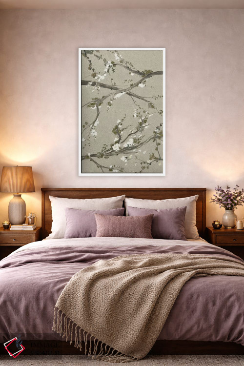 تابلو دکوراتیو شکوفه های گیلاس خنثی یکم اثر گریس پاپ - D3W