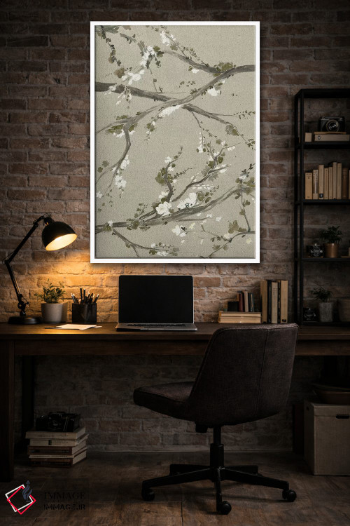 تابلو دکوراتیو شکوفه های گیلاس خنثی یکم اثر گریس پاپ - D4W