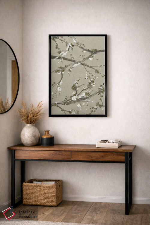 تابلو دکوراتیو شکوفه های گیلاس خنثی یکم اثر گریس پاپ - D5B