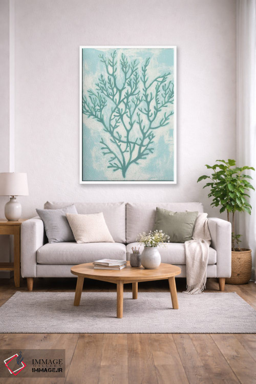 تابلو دکوراتیو فیروزه ای زنده دوم اثر گریس پاپ - D1W