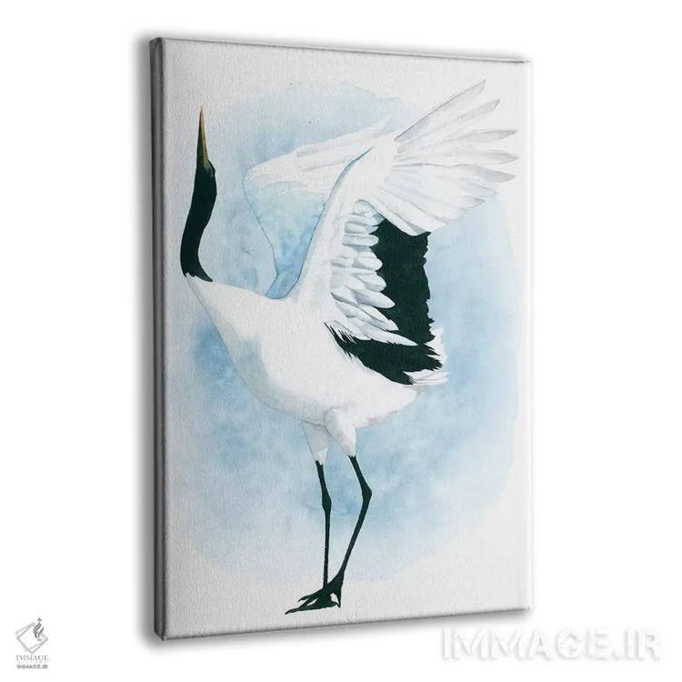 تابلو دکوراتیو درنای رقصان یکم اثر گریس پاپ - نمای پرسپکتیو محصول