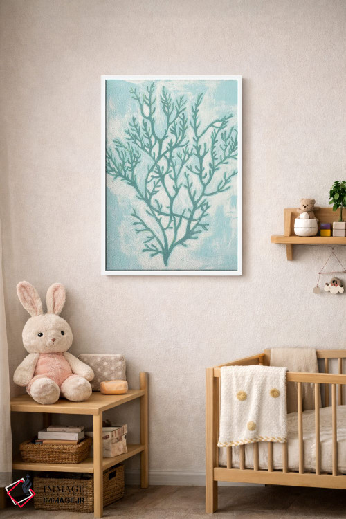 تابلو دکوراتیو فیروزه ای زنده دوم اثر گریس پاپ - D3W