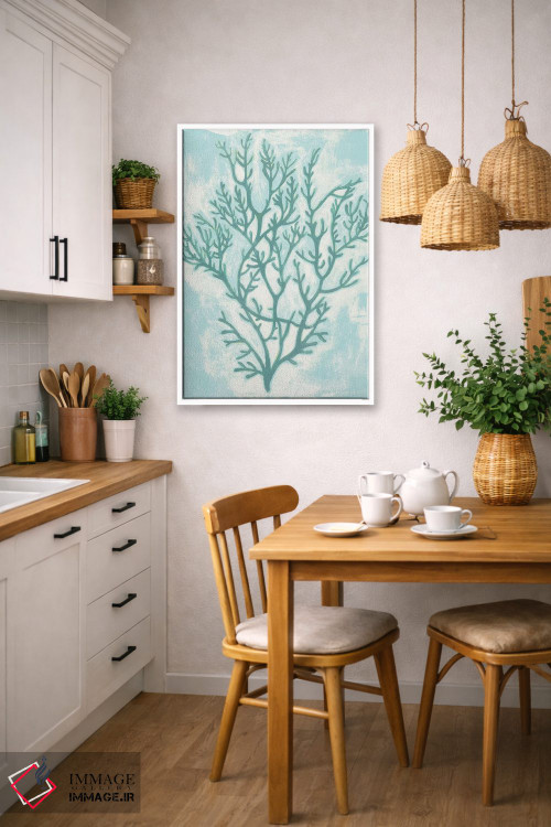 تابلو دکوراتیو فیروزه ای زنده دوم اثر گریس پاپ - D6W