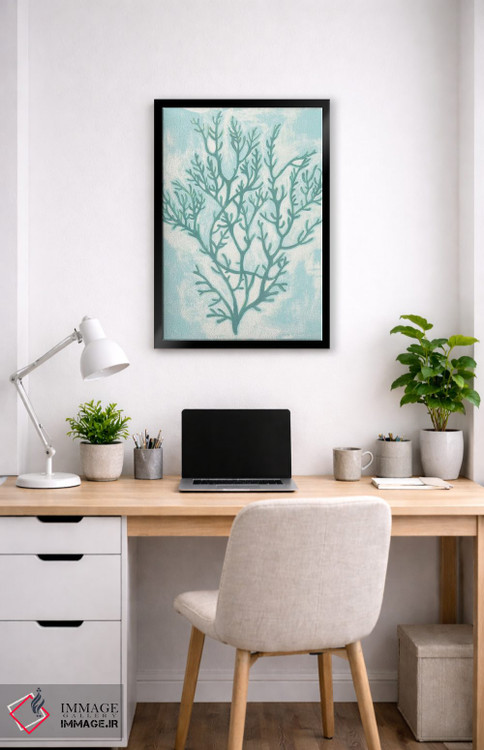 تابلو دکوراتیو فیروزه ای زنده دوم اثر گریس پاپ - D4B
