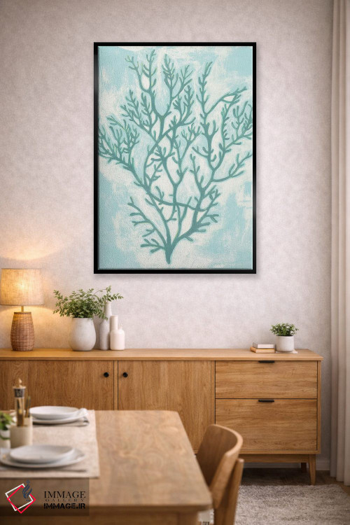 تابلو دکوراتیو فیروزه ای زنده دوم اثر گریس پاپ - D5B