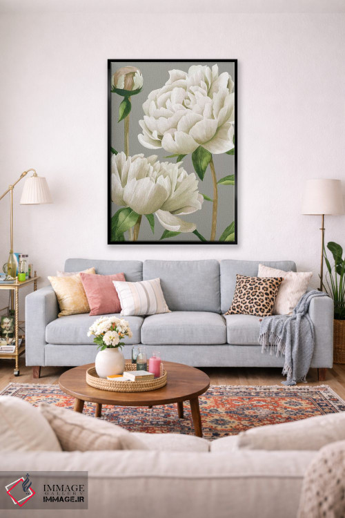 تابلو مدرن صدف سفید یکم اثر گریس پاپ - D2B