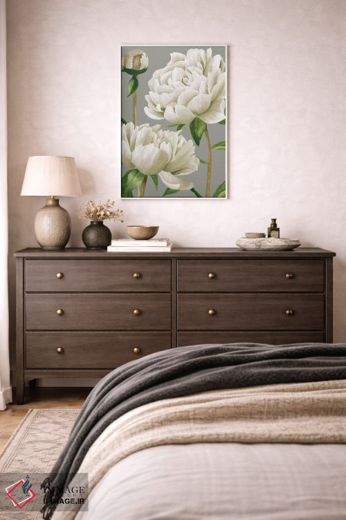 تابلو مدرن صدف سفید یکم اثر گریس پاپ - D3W