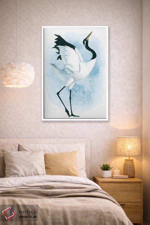 تابلو دکوراتیو درنای رقصان دوم اثر گریس پاپ - D1W