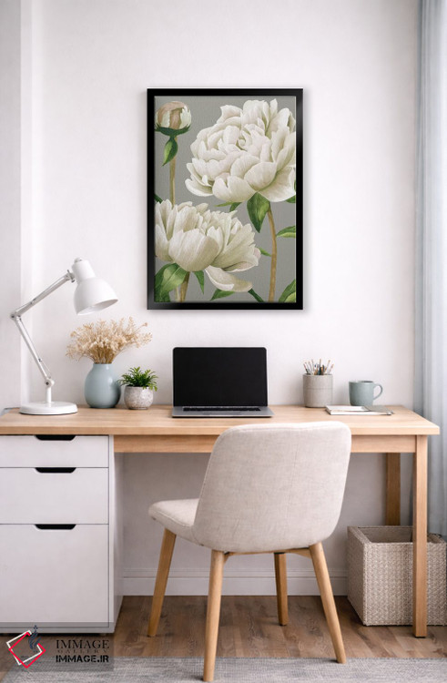 تابلو مدرن صدف سفید یکم اثر گریس پاپ - D6B