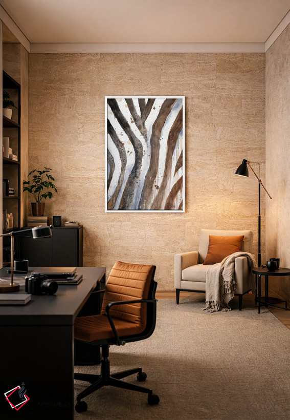 تابلو مدرن پوست حیوان آبرنگی دو اثر پاتریشیا پینتو - D6W