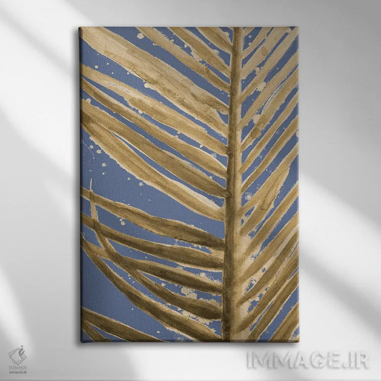 تابلو دکوراتیو نخل طلایی خیس اثر پاتریشیا پینتو - نمای روبهرو روی دیوار