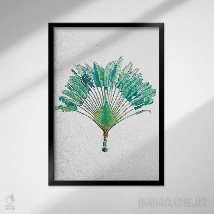 تابلو دکوراتیو نخل مسافران اثر پاتریشیا پینتو - نمای قابدار مشکی