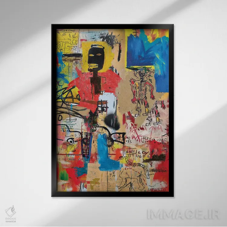 تابلو انتزاعی ری جدید ۱ اثر پینک پنک پانک - نمای قابدار مشکی