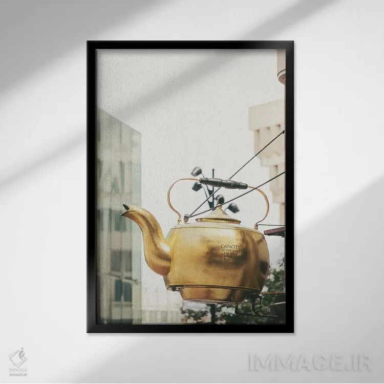 تابلو دکوراتیو کتری بوستون اثر آپریل رولند - نمای قابدار مشکی
