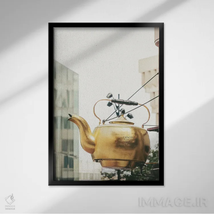 تابلو دکوراتیو کتری بوستون اثر آپریل رولند - نمای قابدار مشکی