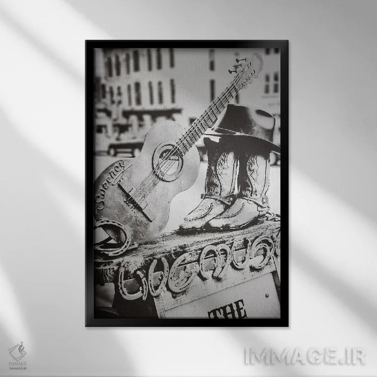 تابلو دکوراتیو زمان اجرا اثر آپریل رولند - نمای قابدار مشکی