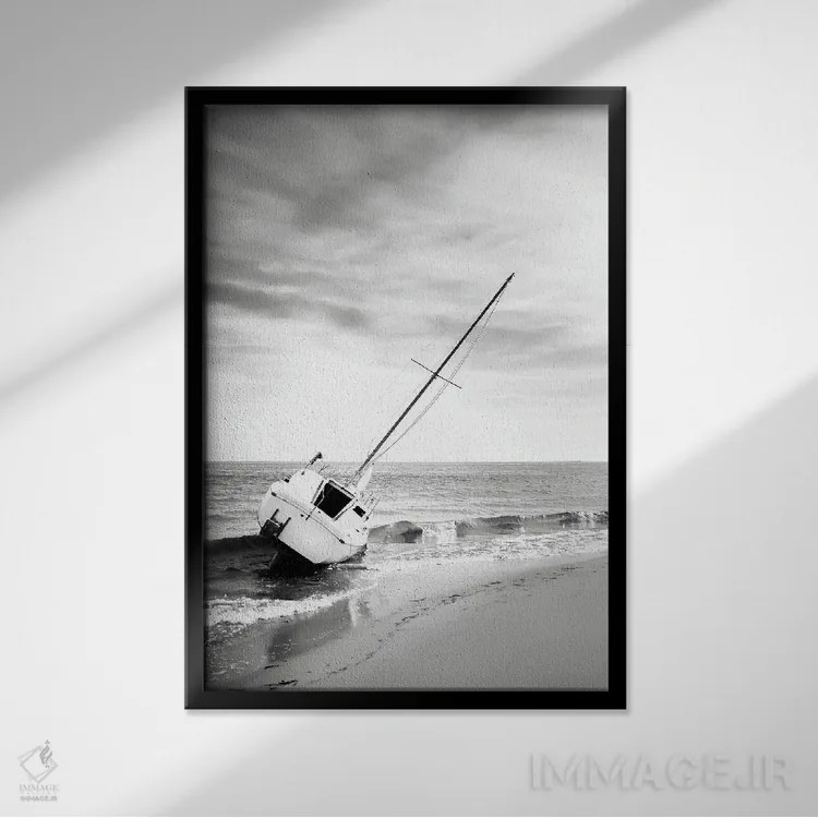 تابلو دکوراتیو خراب شده اثر آپریل رولند - نمای قابدار مشکی