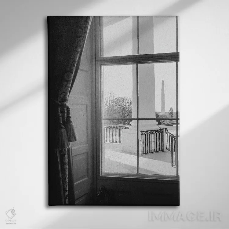 تابلو دکوراتیو نمای داخلی اثر آپریل رولند - نمای روبهرو روی دیوار