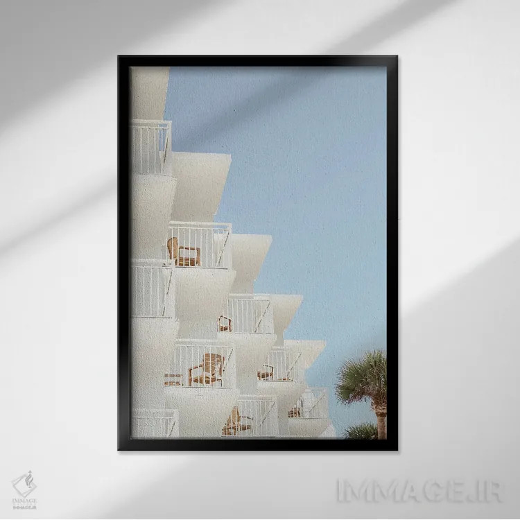 تابلو مینیمال تعطیلات اثر آپریل رولند - نمای قابدار مشکی