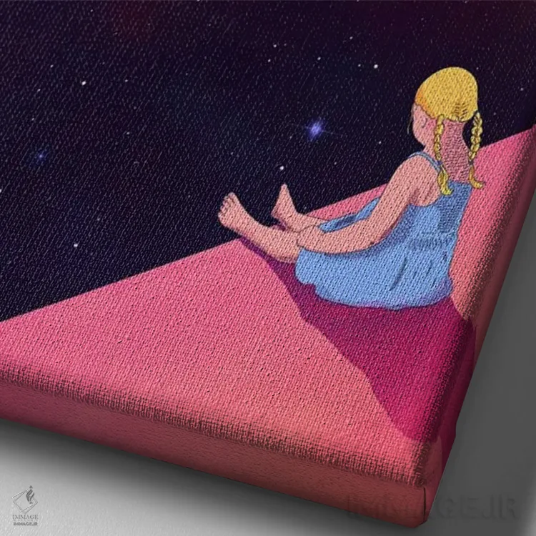 تابلو دکوراتیو لبه اثر پاتریک کوئرک - نمای نزدیک بافت بوم