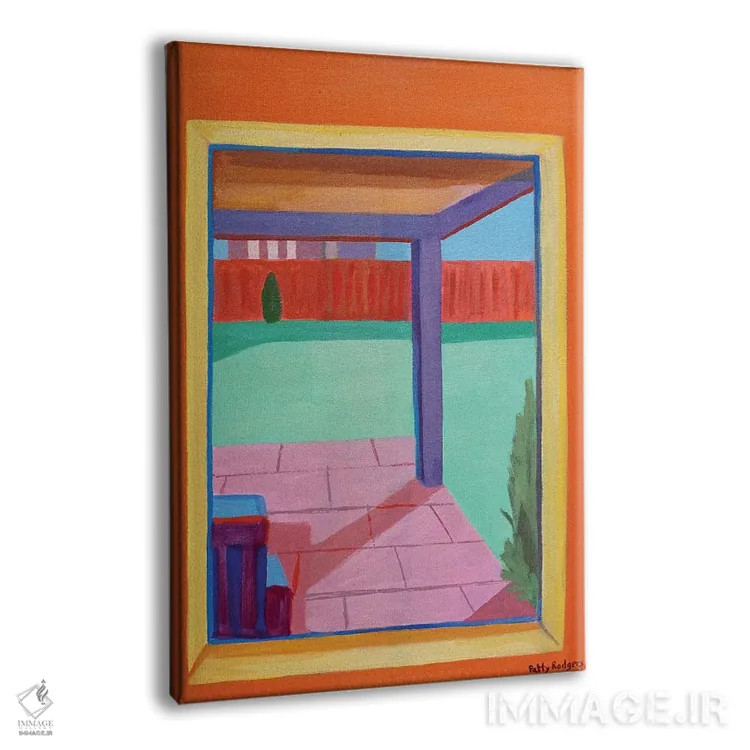 تابلو دکوراتیو حیاط پشتی تگزاس اثر پتی راجرز - نمای پرسپکتیو محصول