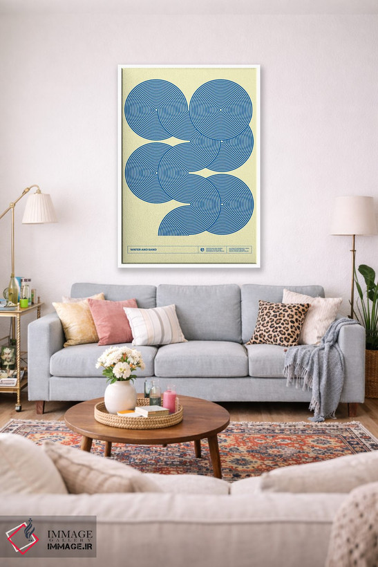 تابلو انتزاعی آب و شن اثر پوسترلد - D1W