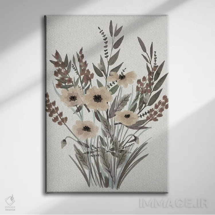 تابلو دکوراتیو دسته گل خاص و لطیف اثر مارکوس پرایم - نمای روبهرو روی دیوار