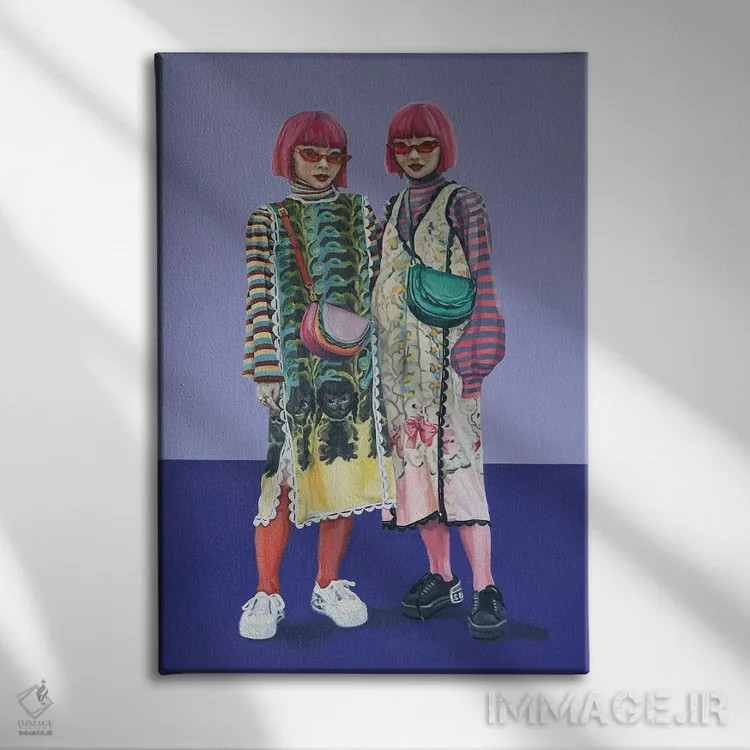 تابلو دکوراتیو کیف های دستی در سپیده دم اثر سوفیا پرسفونه آمبروز - نمای روبهرو روی دیوار