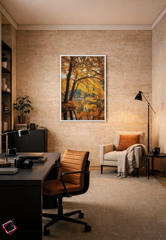 تابلو دکوراتیو برگ ها به جای طلا اثر فیلیپ سنت-لودی - D6W