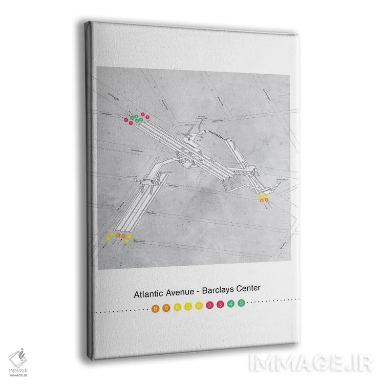تابلو مینیمال خیابان آتلانتیک اثر پروژه متروی نیویورک - نمای پرسپکتیو محصول