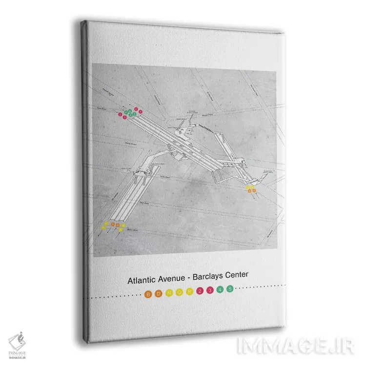 تابلو مینیمال خیابان آتلانتیک اثر پروژه متروی نیویورک - نمای پرسپکتیو محصول