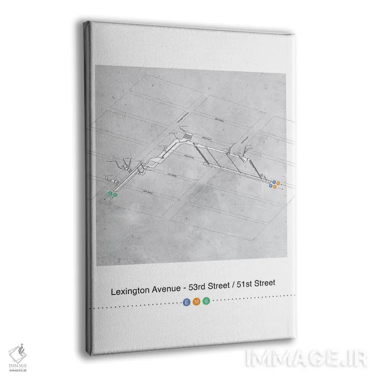 تابلو مینیمال خیابان لکسینگتون اثر پروژه متروی نیویورک - نمای پرسپکتیو محصول