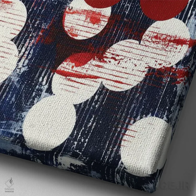 تابلو انتزاعی فضای نورانی چهارم اثر پتر استرند - نمای نزدیک بافت بوم