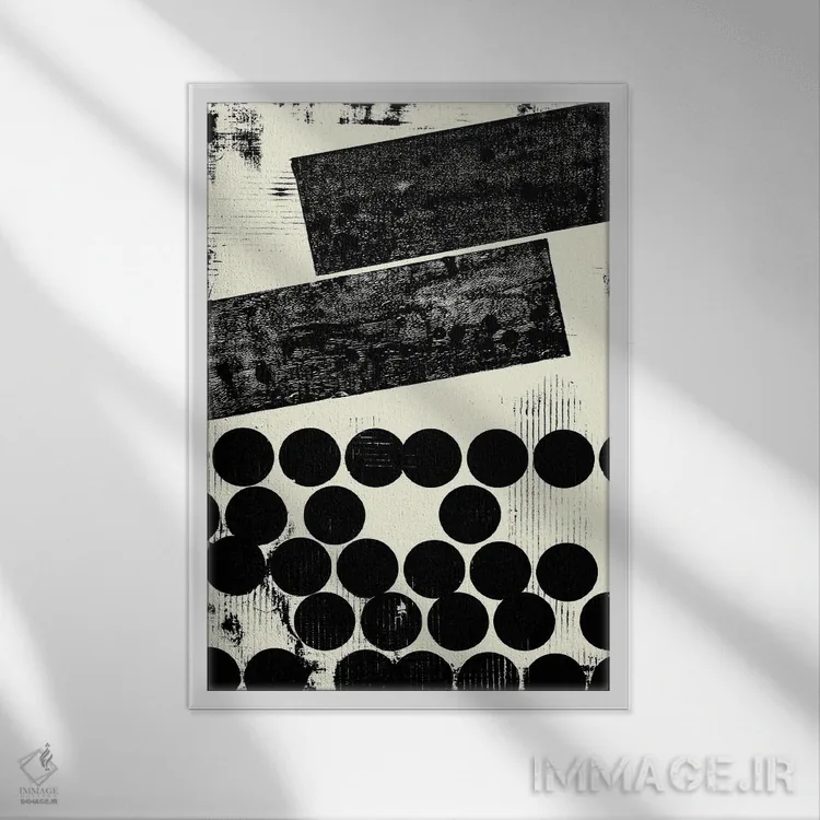 تابلو انتزاعی راه حل فضایی سیزدهم اثر پتر استرند - نمای قابدار سفید
