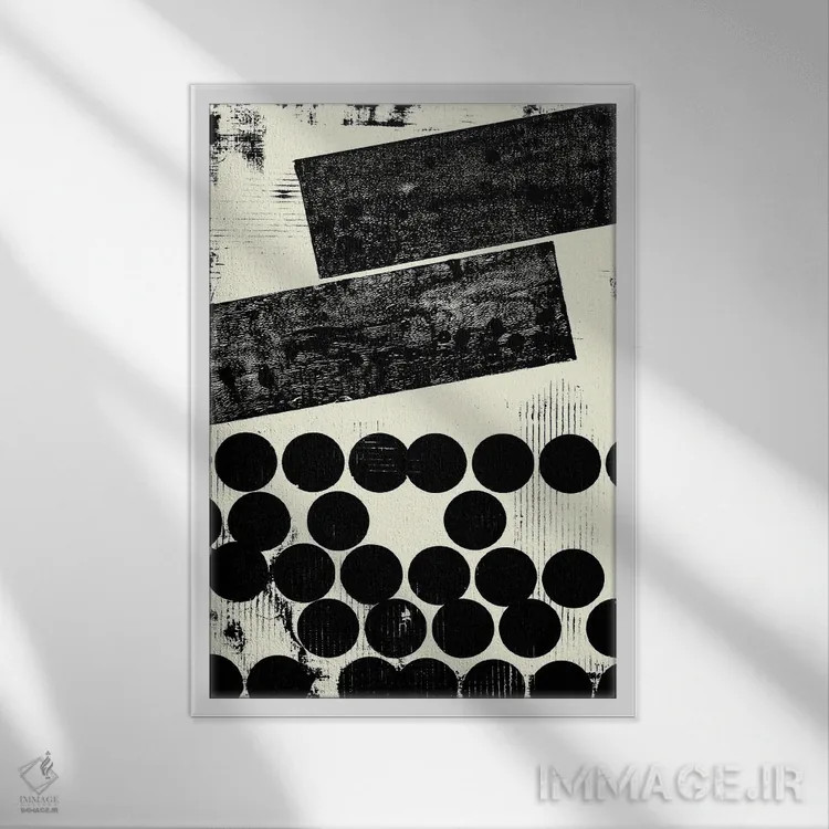تابلو انتزاعی راه حل فضایی سیزدهم اثر پتر استرند - نمای قابدار سفید