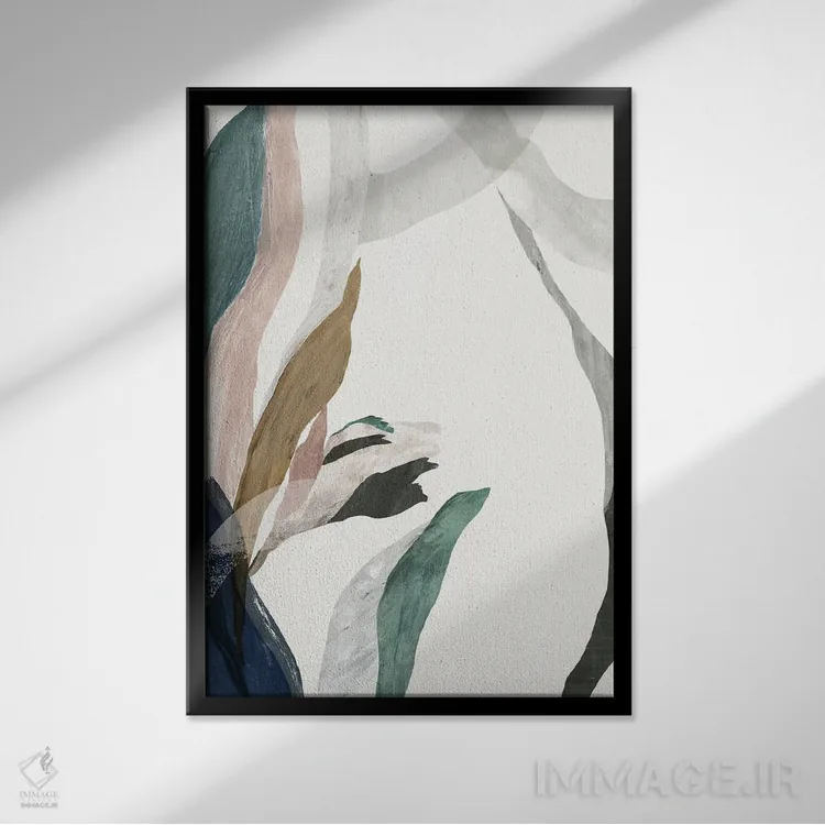 تابلو مینیمال عربی کاری اول اثر پی آی استودیو - نمای قابدار مشکی