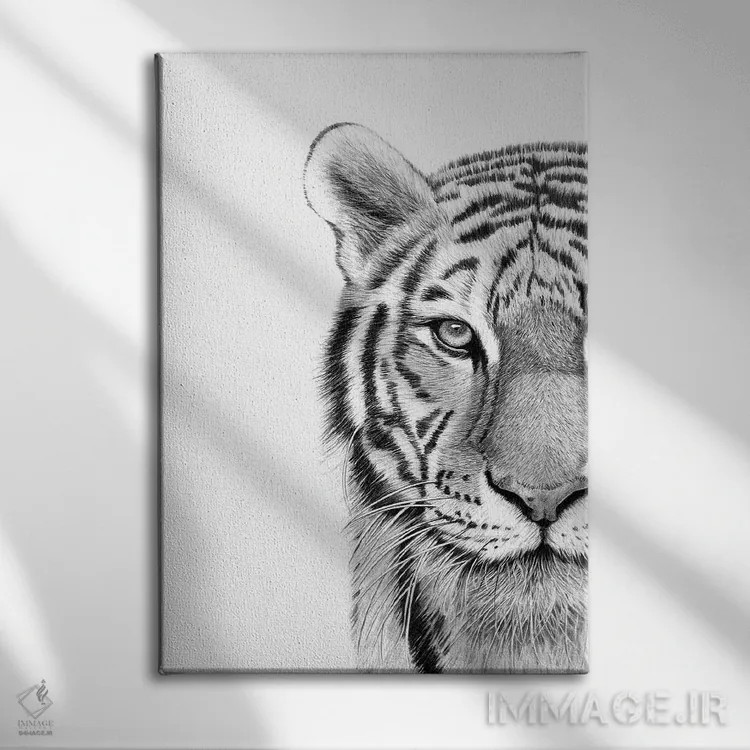 تابلو دکوراتیو ببر اثر پل استوو - نمای روبهرو روی دیوار