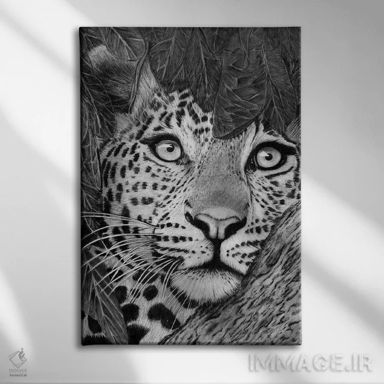 تابلو دکوراتیو در میان برگ ها اثر پل استوو - نمای روبهرو روی دیوار