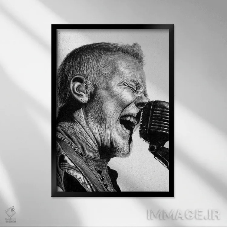 تابلو دکوراتیو جیمز هت فیلد اثر پل استوو - نمای قابدار مشکی