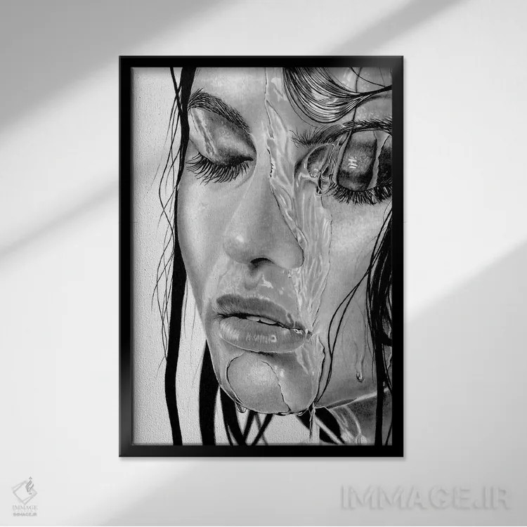 تابلو دکوراتیو خیس XVIII اثر پل استوو - نمای قابدار مشکی