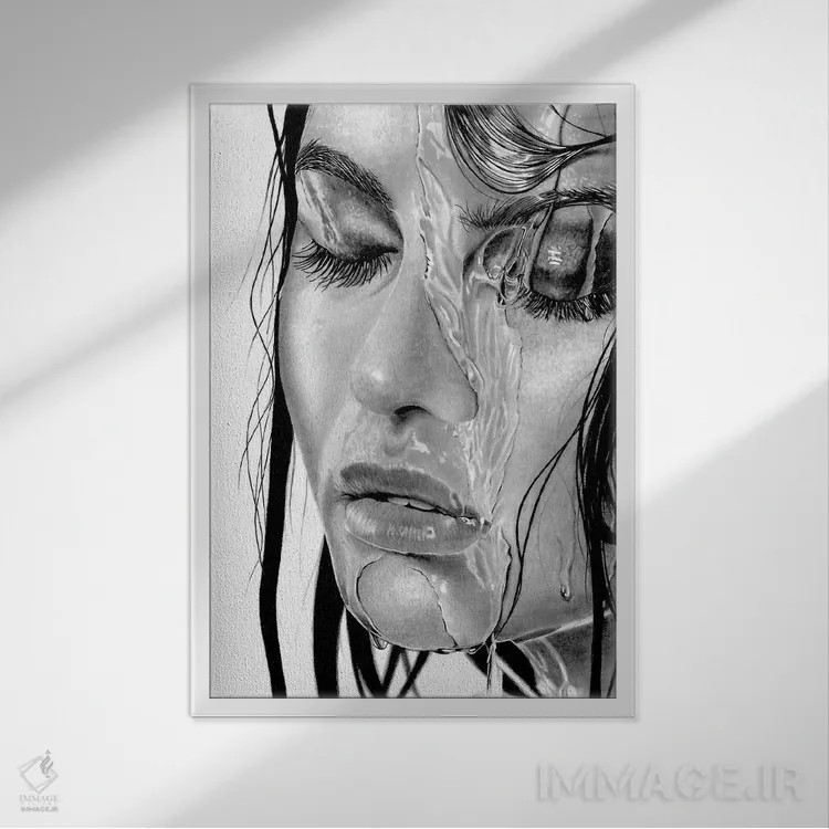 تابلو دکوراتیو خیس XVIII اثر پل استوو - نمای قابدار سفید