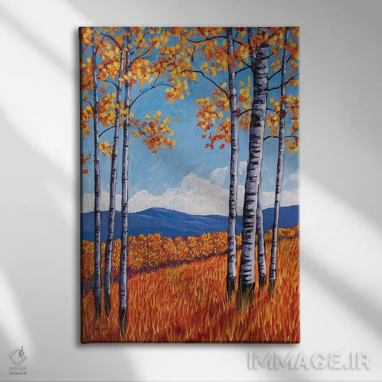 تابلو دکوراتیو Colorado,درختان آسپن در دامنه غربی، کلرادو اثر پتی بیکر - نمای روبهرو روی دیوار