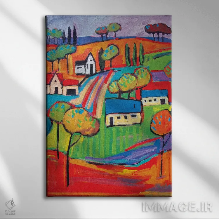 تابلو دکوراتیو منظره به سبک فاو III اثر پتی بیکر - نمای روبهرو روی دیوار