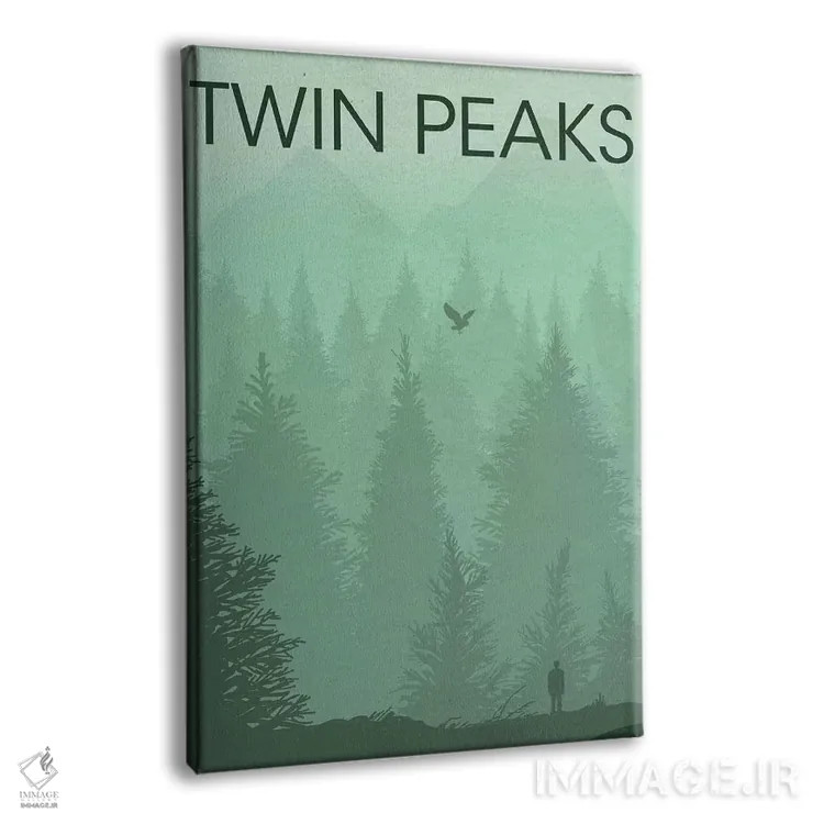 تابلو مینیمال پوستر منظره قله های دوقلو اثر پوپیت - نمای پرسپکتیو محصول